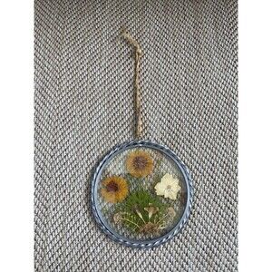 Vintage Lasting Impressions Pressed Dried Flowers Sun Catcher Original Tag